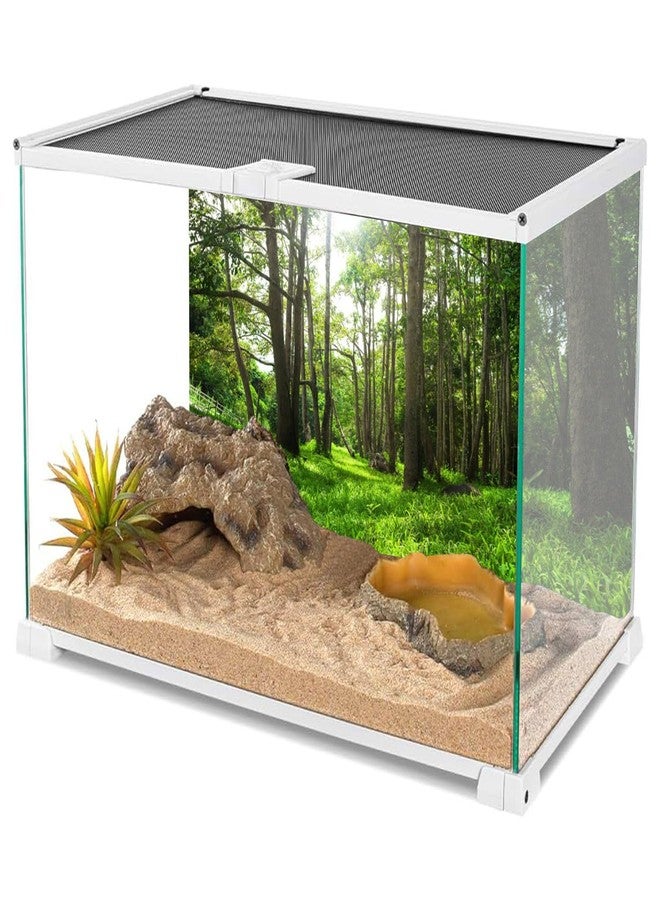 AWERT 30x12 inches Forest Terrarium Background Tropical Aquarium Background Green Tree Reptile Habitat Background Durable Polyester Background - Image 3